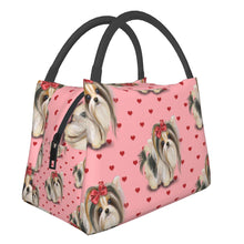 Load image into Gallery viewer, Image of a Yorkshire Terrier lunch bag in the cutest Yorkshire Terrier design