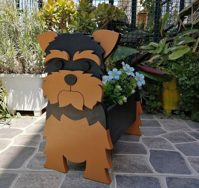 Image of a super cute 3d yorkshire terrier plant pot