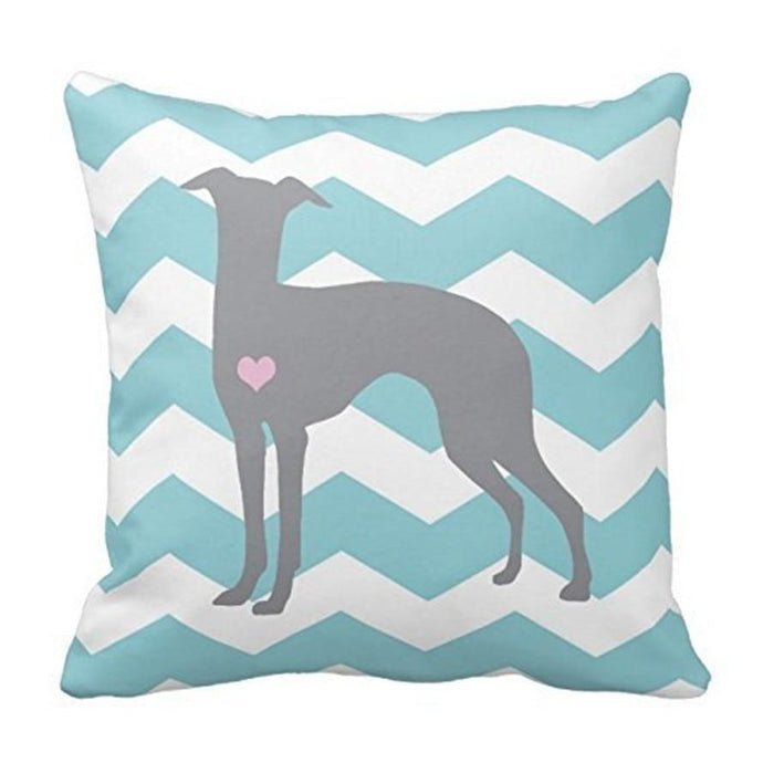 Zig Zag Whippet / Greyhound Love Cushion CoverCushion Cover